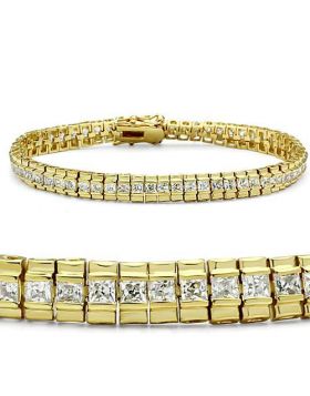 Bracelet Brass Gold AAA Grade CZ Clear