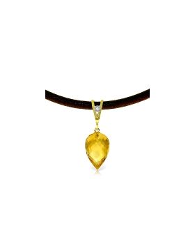 9.51 Carat 14K Gold Savoire Faire Citrine Necklace