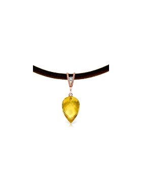 9.51 Carat 14K Rose Gold Savoire Faire Citrine Necklace