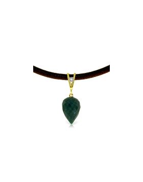 13.01 Carat 14K Gold Savoire Faire Emerald Necklace