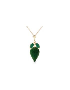 13.4 Carat 14K Gold Conversation Overheard Emerald Necklace