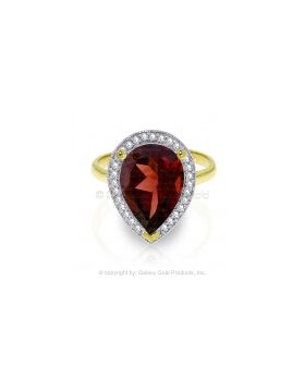 4.06 Carat 14K Gold Shade Of Love Garnet Diamond Ring