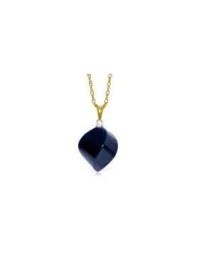 15.3 Carat 14K Gold Necklace Diamond Twisted Briolette Sapphire