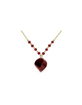 16.25 Carat 14K Gold Life Is A Dream Ruby Necklace