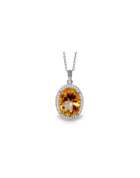 4.88 Carat 14K White Gold Next Chapter Citrine Diamond Necklace