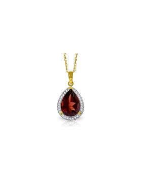 4.06 Carat 14K Gold Lana Garnet Diamond Necklace
