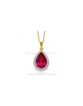 5.51 Carat 14K Gold Lana Ruby Diamond Necklace