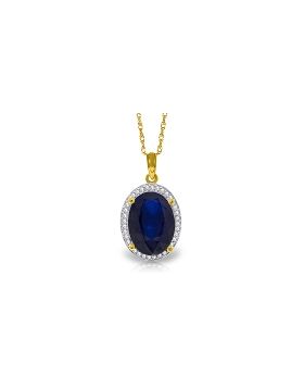 6.58 Carat 14K Gold Loren Sapphire Diamond Necklace