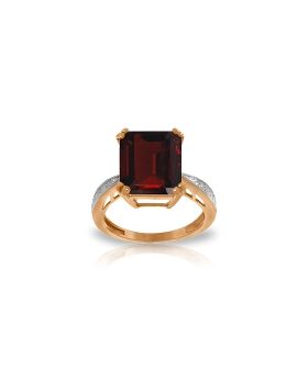 7.52 Carat 14K Rose Gold Ring Natural Diamond Garnet