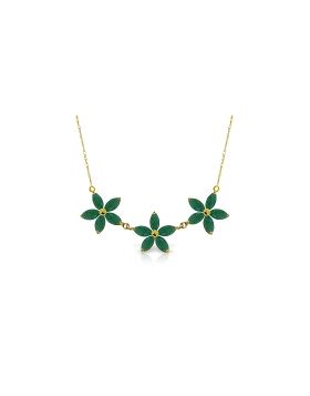 4.2 Carat 14K Gold Necklace Natural Emerald