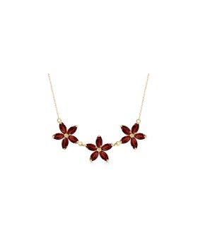 4.2 Carat 14K Gold Necklace Natural Garnet