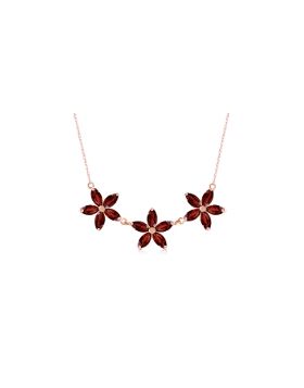 4.2 Carat 14K Rose Gold Necklace Natural Garnet