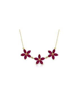 5 Carat 14K Gold Necklace Natural Ruby