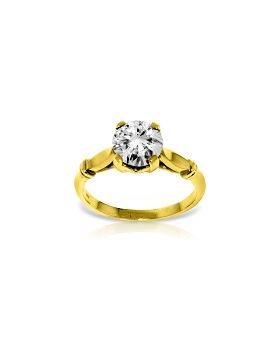 1 Carat 14K Gold Solitaire Diamond Ring Si3, F-g Color