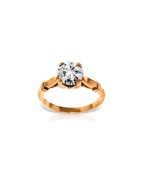 1 Carat 14K Rose Gold Solitaire Diamond Ring Si3, F-g Color