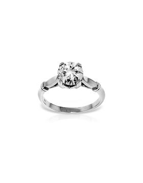 1 Carat 14K White Gold Solitaire Si3 F-g Color Diamond Ring