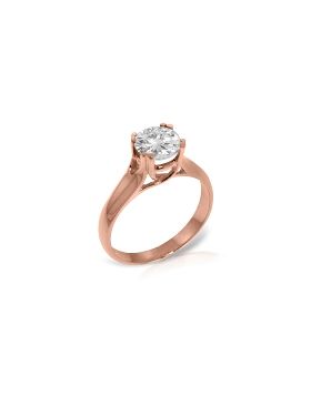 1 Carat 14K Rose Gold Solitaire Diamond Ring