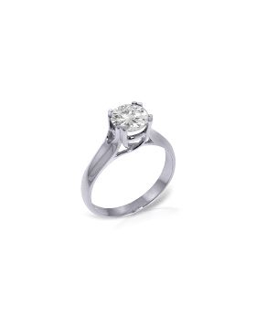 1 Carat 14K White Gold Solitaire Diamond Ring