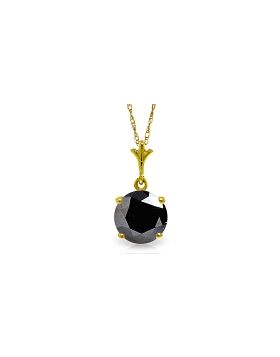 1 Carat 14K Gold Necklace 1.0 Carat Black Diamond