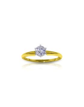 14K Gold Solitaire Ring w/ 0.30 Carat H-i, Si-2 Natural Diamond