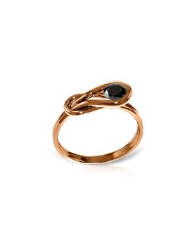 14K Rose Gold Ring w/ 0.50 Carat Natural Black Diamond