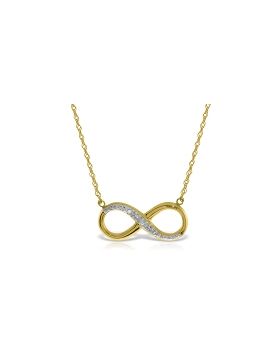 14K Gold Infiniti Necklace w/ Natural Diamond