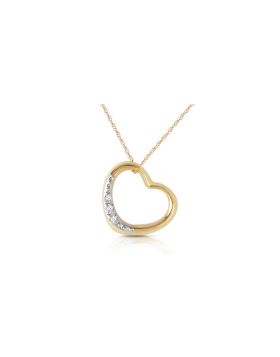 14K Gold Heart Diamond Necklace