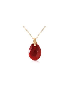 14K Gold Necklace w/ Natural Diamondyed Ruby