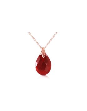 14K Rose Gold Necklace w/ Natural Diamondyed Ruby