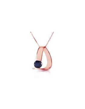 14K Rose Gold Modern Necklace w/ Natural Sapphire