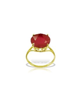14K Gold Ring w/ Natural 12.0 mm Round Ruby