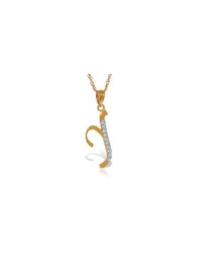 14K Rose Gold Necklace w/ Natural Diamonds Initial 'y' Pendant