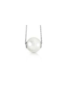 14K White Gold Necklace w/ 16.0 mm White Shell Pearl