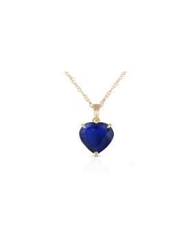 14K Gold Necklace w/ Natural 10mm Heart Sapphire