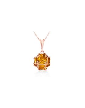 14K Rose Gold Citrine Necklace Gemstone Class Deluxe