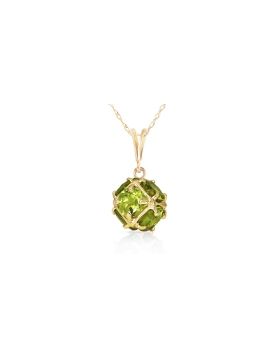 14K Gold Necklace w/ Natural Peridots