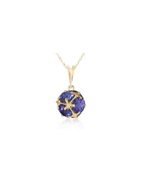 14K Gold Necklace w/ Natural Tanzanites