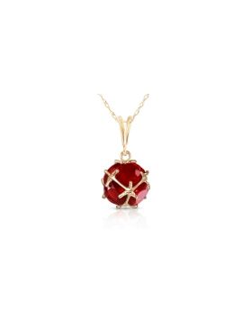 14K Gold Necklace w/ Natural Rubies