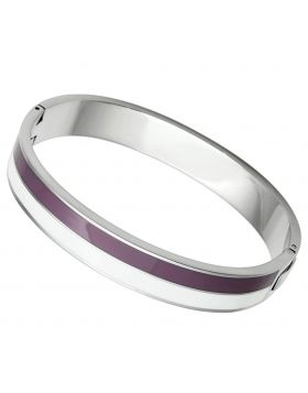 TK790-8 - Stainless Steel High polished (no plating) Bangle Epoxy Multi Color