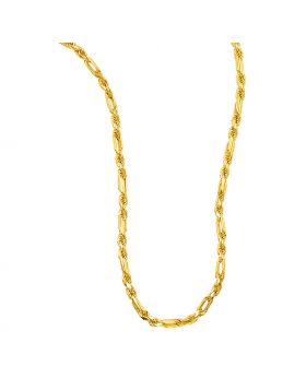 14k Yellow Gold Heavy Figaro Chain Necklace-24''