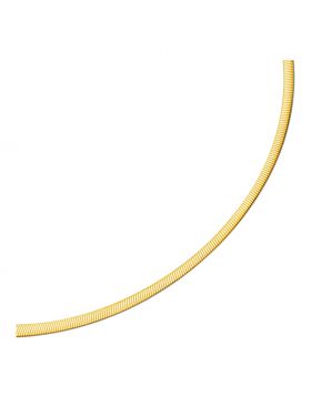 4.0mm 14k Two Tone Gold Reversible Omega Necklace-16''