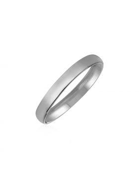 14k White Gold Comfort Fit Wedding Band-10