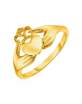 14k Yellow Gold Claddagh Ring-7