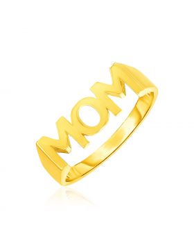 14k Yellow Gold Mom Ring-7