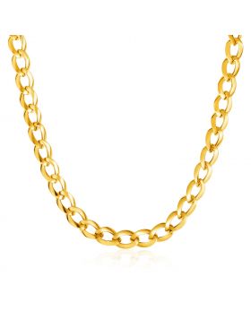 14k Yellow Gold Curb Style Necklace-18''