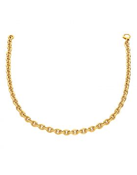 14k Yellow Gold Polished Cable Link Necklace-18''