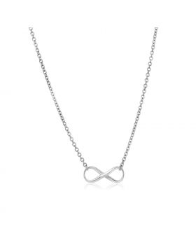 Sterling Silver Infinity Symbol Necklace-18''