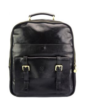 Alex Backpack in leather -  black