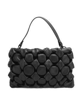 Linda leather Handbag -  black