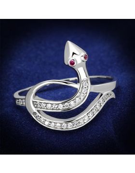 Ring,925 Sterling Silver,Rhodium,AAA Grade CZ,Ruby